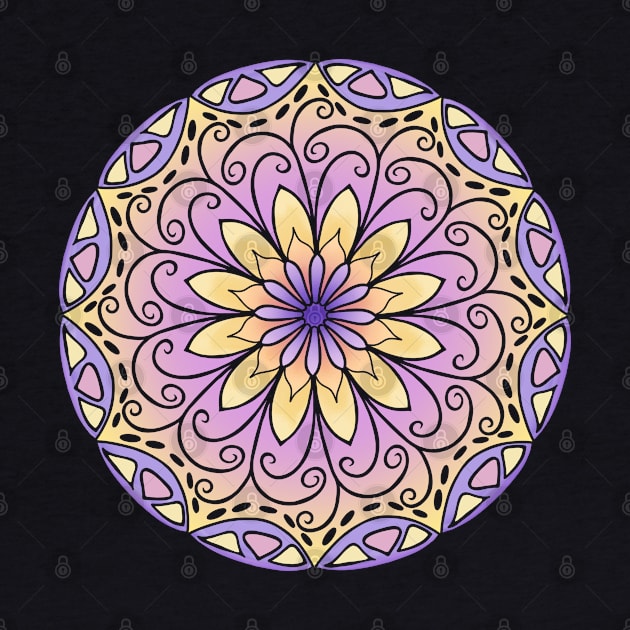 Yellow Mandala by Slightly Unhinged